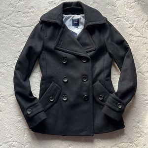 NWT GAP Faux Wool 3 Button Down PeaCoat, Lined inside, Size XS